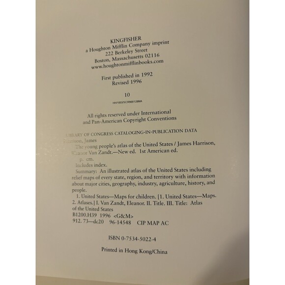 The Young People's Atlas of the United States,Harrison,Van Zandt,Home School - Picture 5 of 12